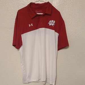 Under Armour Men's Polo Shirt in Red and White